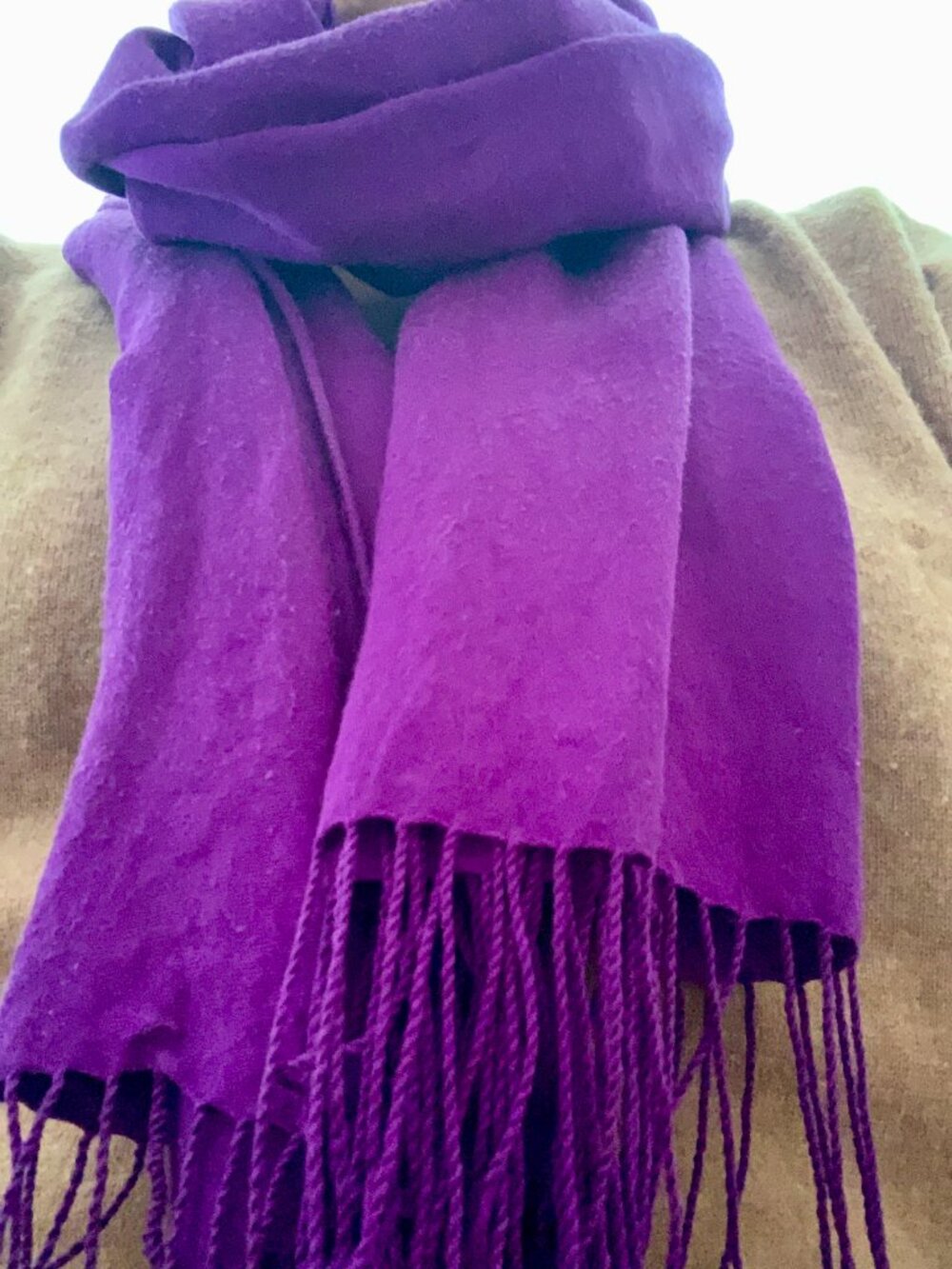 100% Silk Scarf - Purple